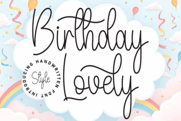 Birthday Lovely: A Handwritten Font for Branding