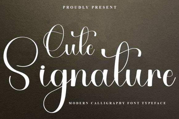 Cute Signature: A Modern Calligraphy Typeface for Editorial Design