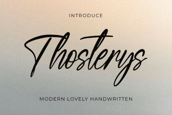 Thosterys Font: A Casual Typeface for Branding