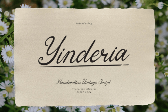 Yinderia: A Vintage Script Font for Makers